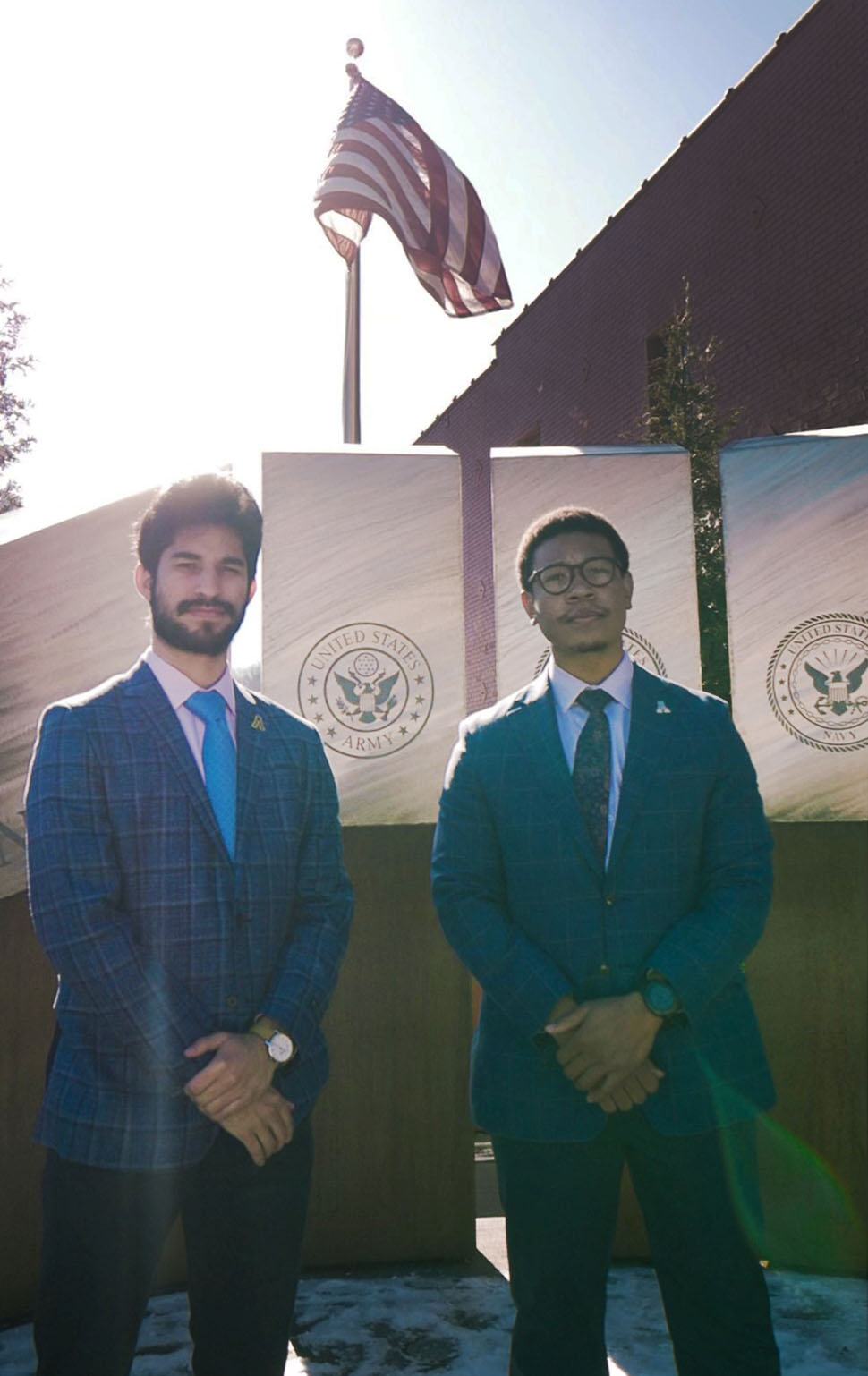 Quson Brown and VP Alejandro Barreto