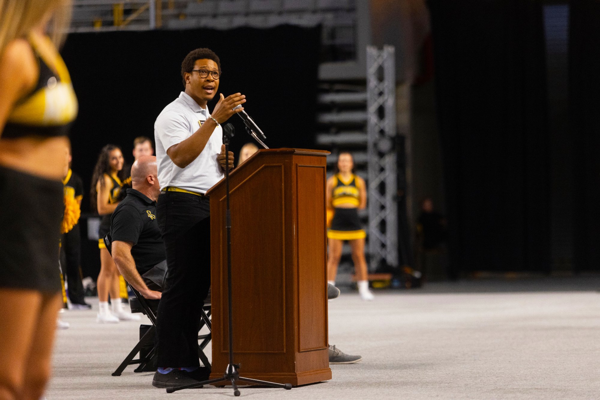 Quson Brown speaking at App State